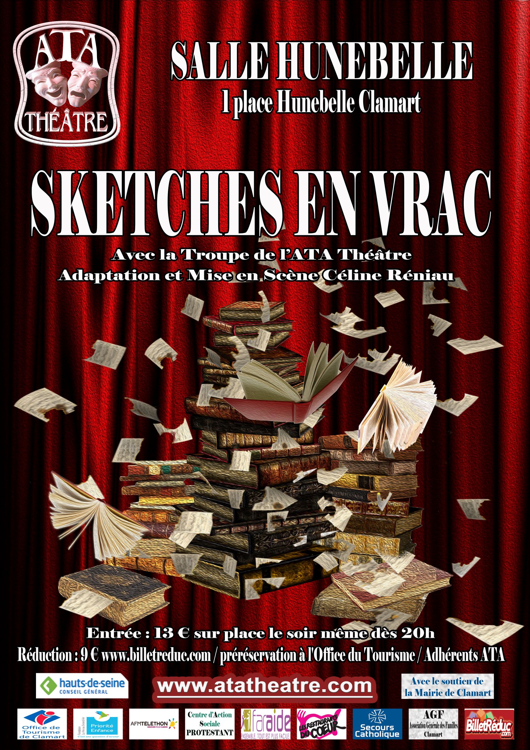 Affiche theatre Sketches en vrac spectacle Céline Réniau